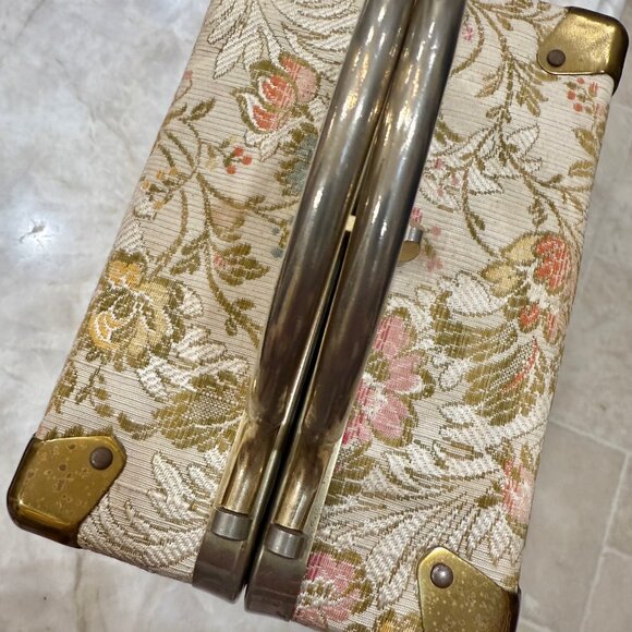 Vintage DELILL Tapestry Train-Case/Box Purse Made in Italy, 1950s/1960s - Picture 8 of 12